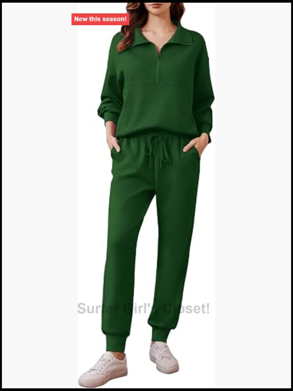 2 Piece Tracksuit Set Long Sleeve Half Zip Jogger Sweatsuit Womens Lounge Travel